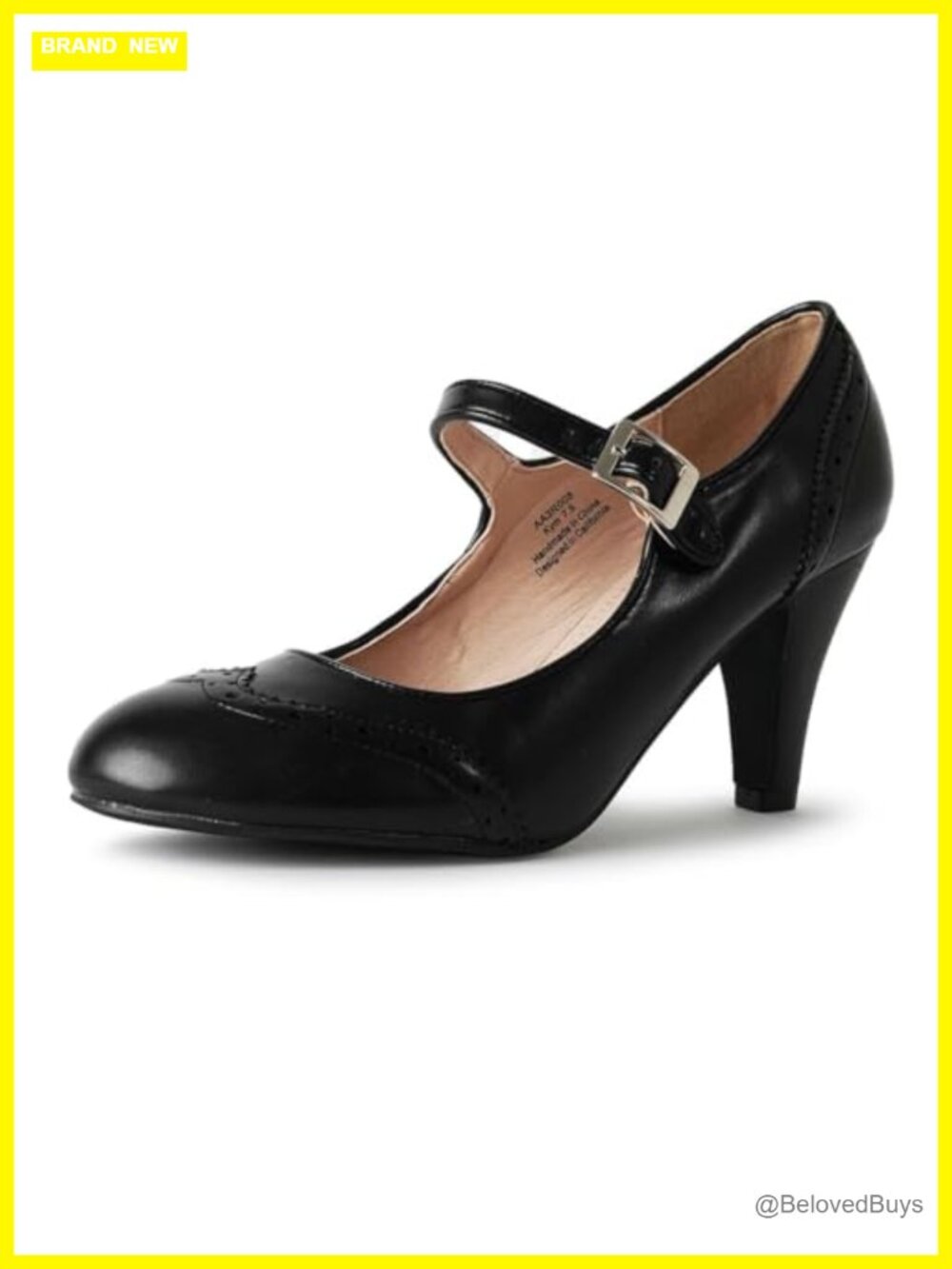 Mary Jane Oxford Pumps Low Kitten Heels Retro Round Toe Ankle Strap